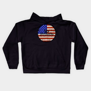 The Jayhawks / USA Flag Vintage Style Kids Hoodie